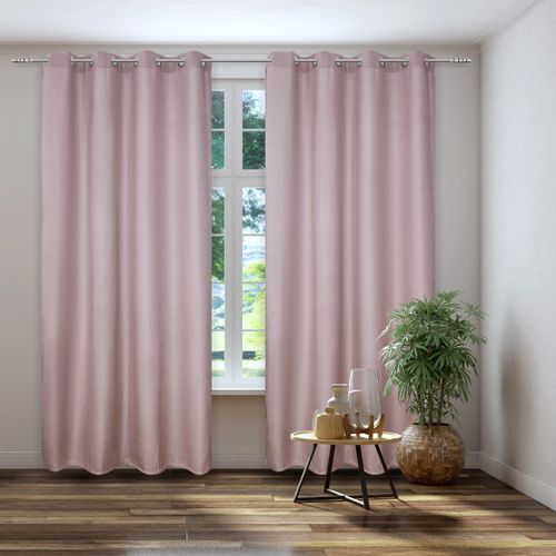 4016478991081 - Vorhang KUTTI Dimout Gr 2 rosa (rose) B140cm H175cm Polyester Gardinen Verdunkelung Thermo isolierend einfarbig 4016478991081 - Vorhang KUTTI Dimout Gr 2 rosa (rose) B140cm H175cm Polyester Gardinen Verdunkelung Thermo isolierend einfarbig