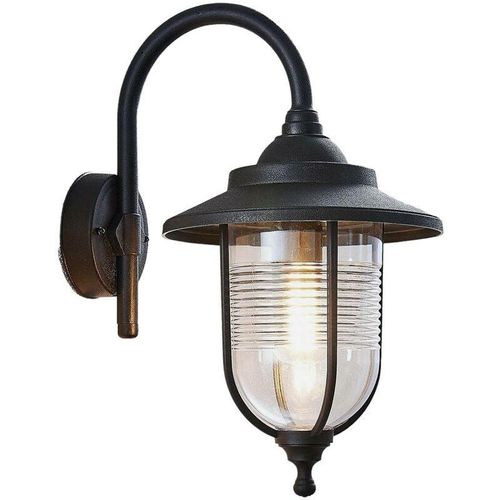 4251096561432 - Lindby - Außenwandlampe Naisha Diffusor mit Rillen - Schwarz (ral 9005) 4251096561432 - Lindby - Außenwandlampe Naisha Diffusor mit Rillen - Schwarz (ral 9005)