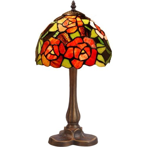 8435763148652 - Tischlampe in Form eines Klee mit Tiffany -Lampenschirm -Durchmesser 20 cm New Yorker Serie enthält nicht die Ansammlungslampe die erforderlich ist