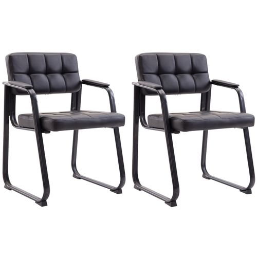 4251756497033 - 2er Set Besucherstühle Canada B Mit Polsterung Und Kunstlederbezug I Wartezimmerstühle Mit Armlehne Und Metallgestell 4251756497033 - 2er Set Besucherstühle Canada B Mit Polsterung Und Kunstlederbezug I Wartezimmerstühle Mit Armlehne Und Metallgestell