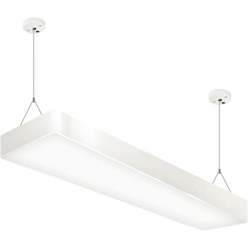 4255596740267 - Licht-erlebnisse - led Hängeleuchte Metall Weiß länglich 4100 k neutralweißes Licht 2480 lm Modern Hängelampe