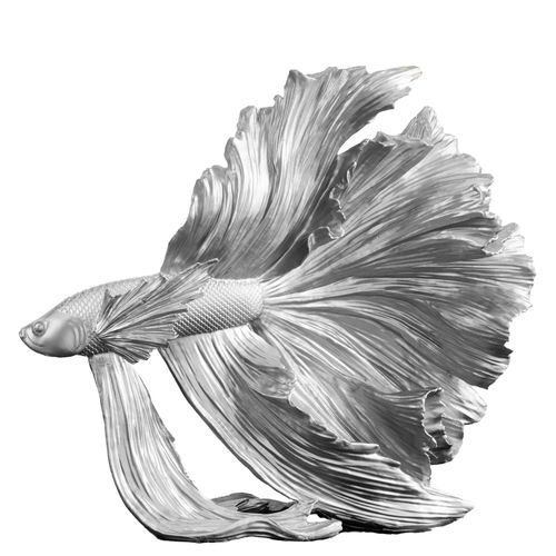 4251561904443 - riess-ambiente Skulptur CROWNTAIL - Design Deko Figur Kampffisch35cm silber Betta Fisch Skulptur 4251561904443 - riess-ambiente Skulptur CROWNTAIL - Design Deko Figur Kampffisch35cm silber Betta Fisch Skulptur