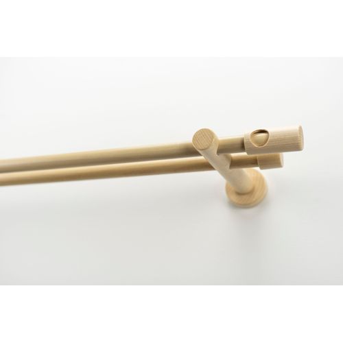 9002777309875 - Gardinenstange GARESA PANDRI Gardinenstangen Gr L 130 cm Ø 20 mm 2 läufig beige (natur) Gardinenstangen nach Maß einfache mit Verbinder verlängerbar ohne Ringe