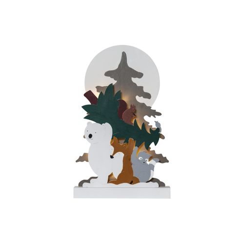 7391482048301 - Star Trading - 271-81 Weihnachtsdekoration wald forest friends led 10X003W Holz bunt L28cm B6cm H45cm mit Schalter ein aus
