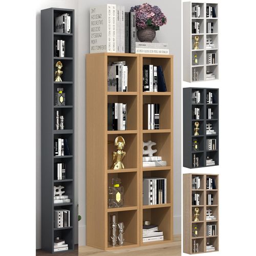 4051814428098 - Standregal Holz CD DVD Stand Aufbewahrung Standregal Bücherregal Deko Regal Megosa S Gr 20 braun (sonoma eiche) B20cm H187cm T17cm Holzwerkstoff Holz Spanplatte Regale 4051814428098 - Standregal Holz CD DVD Stand Aufbewahrung Standregal Bücherregal Deko Regal Megosa S Gr 20 braun (sonoma eiche) B20cm H187cm T17cm Holzwerkstoff Holz Spanplatte Regale