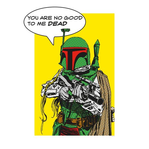 4055065163166 - Poster Star Wars Classic Comic Quote Boba_Fett Star Wars (1 St) Kinderzimmer Schlafzimmer Wohnzimmer bunt