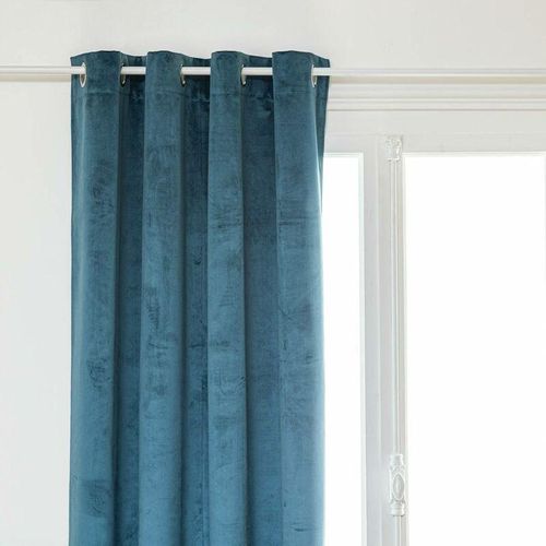 3560232587511 - Homemaison - Verdunkelnder Vorhang Théa Ägäisblau - 140x260 cm - Atmosphera créateur dintérieur