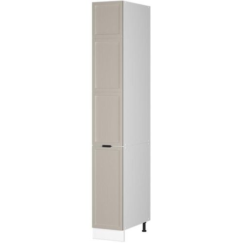 4066731452224 - Apothekerhochschrank Fame-Line Weiß Grau-Beige gerahmt 30 cm