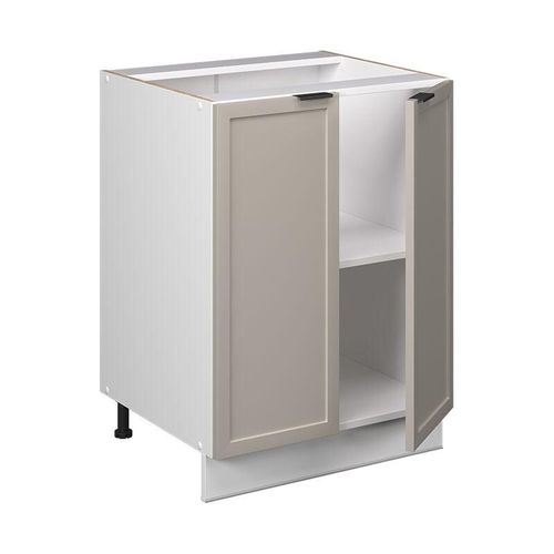 4066731451647 - Unterschrank Fame-Line Weiß Grau-Beige gerahmt 60 cm ohne Arbeitsplatte