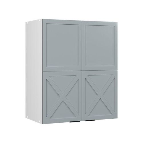 4066731455089 - Hängeschrank Fame-Line Weiß Hellblau-Grau gerahmt 60 cm