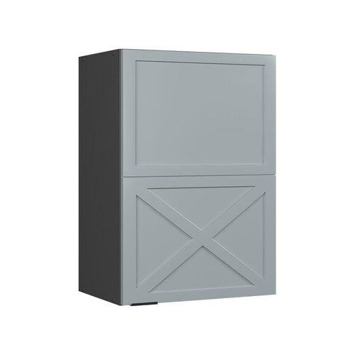 4066731456024 - Hängeschrank Fame-Line Anthrazit Hellblau-Grau gerahmt 50 cm