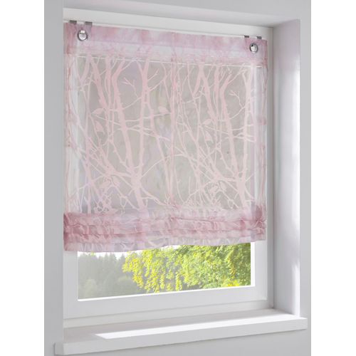 6971583922109 - Raffrollo HEINE HOME Raffrollos Gr 140 cm Für Hakenaufhängung 45 cm lila (mauve) Raffrollos transparent