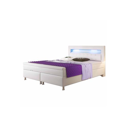 4065307005574 - Inter Handels Boxspringbett Monaco 180x200 cm mit Bettkasten - weiss 4065307005574 - Inter Handels Boxspringbett Monaco 180x200 cm mit Bettkasten - weiss