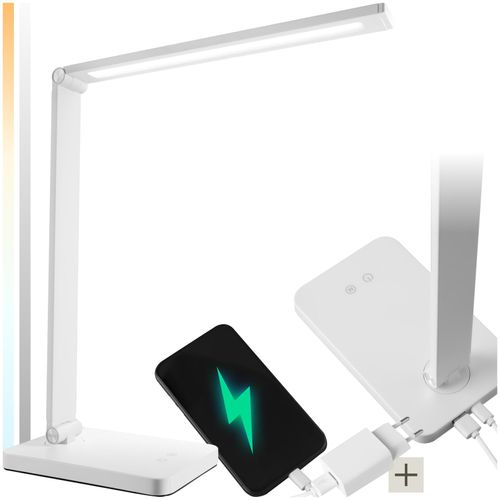4061173261052 - tectake® Schreibtischlampe LED 5 W dreh- neig- und klappbar Touchpanel inklusive USB-Anschluss
