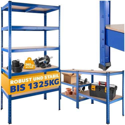 4061173256317 - tectake® Schwerlastregal mit 5 Böden mit Querstreben abgerundeten Kanten und bodenschonende Kunststoffkappen 905 x 455 x 1805 cm 4061173256317 - tectake® Schwerlastregal mit 5 Böden mit Querstreben abgerundeten Kanten und bodenschonende Kunststoffkappen 905 x 455 x 1805 cm