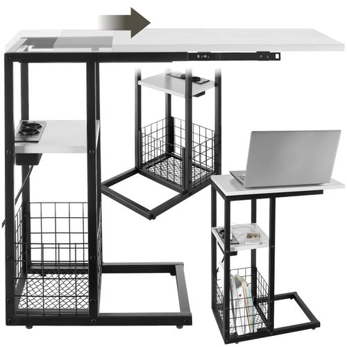 4061173262837 - tectake® Laptop-Beistelltisch integrierte Ladestation mit USB- und AC-Anschluss verschiebbare Tischplatte in praktischer C-Form 2 zusätzliche Ablagen 50 - 73 x 30 x 615 cm 4061173262837 - tectake® Laptop-Beistelltisch integrierte Ladestation mit USB- und AC-Anschluss verschiebbare Tischplatte in praktischer C-Form 2 zusätzliche Ablagen 50 - 73 x 30 x 615 cm