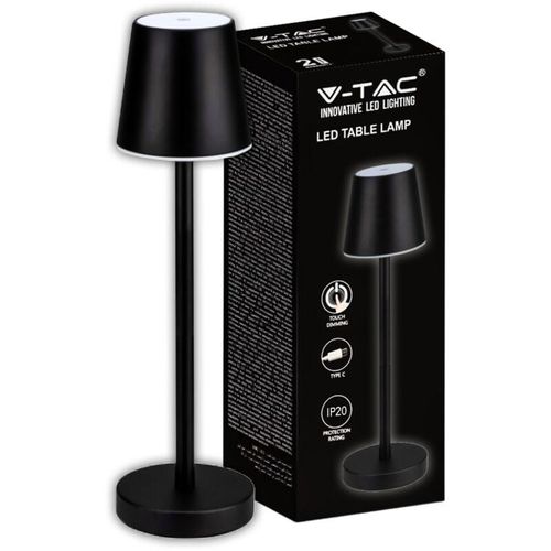 3800170205451 - LED-Tischlampe 3 w wiederaufladbar batteriebetrieben schwarze Farbe usb c Touch dimmbar 3000 k Restaurant-Tischleuchte für den Innenbereich