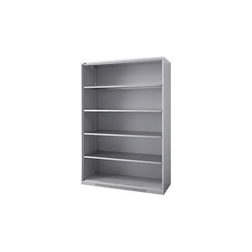 4051273791047 - Genius Regalschrank FS 5 OH 4 höhenverstellbare Fachböden bis 450 kg B 1343 x T 420 x H 1950 mm Stahl weißaluminium RAL 9006