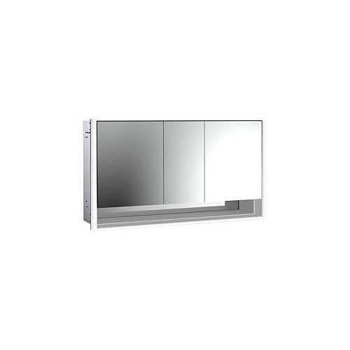 4018445147224 - Emco Loft Unterputz-Lichtspiegelschrank 979805223 1600x733mm mit Unterfach LED 3-türig aluminium Spiegel