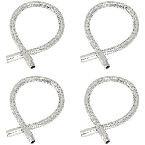 7295824473816 - EjLife LED-Schwanenhals-Schlauch flexible Lampe für Tisch Schreibtisch Pflanzenwerkzeug Beleuchtung 4 Stück Chrom-Metallrohr 35 cm