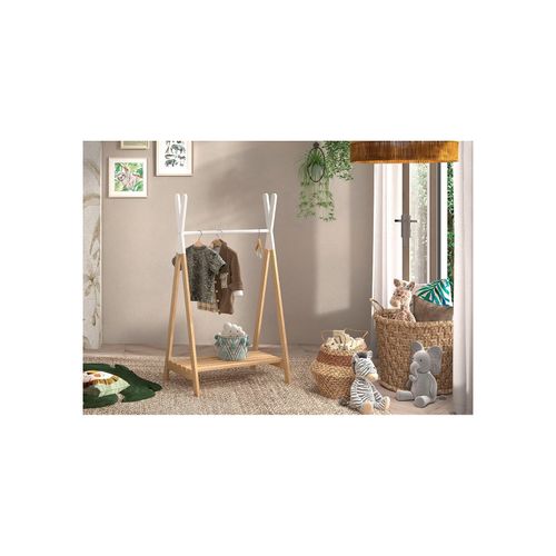 5420070240468 - VIPACK - Kleiderständer mit Ablage aus der Serie Kiddy Ausf Kiefer massiv natur weiß lackiert 5420070240468 - VIPACK - Kleiderständer mit Ablage aus der Serie Kiddy Ausf Kiefer massiv natur weiß lackiert