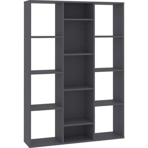 8719883738406 - Vidaxl - Raumteiler Bücherregal Grau 100x24x140 cm Holzwerkstoff