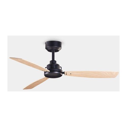 8445386089553 - Leds-c4 - 3 Blade 100cm Ceiling Fan Metallic Black Light Wood 3 Flügel 100cm Deckenventilator Metallic Schwarz Helles Holz