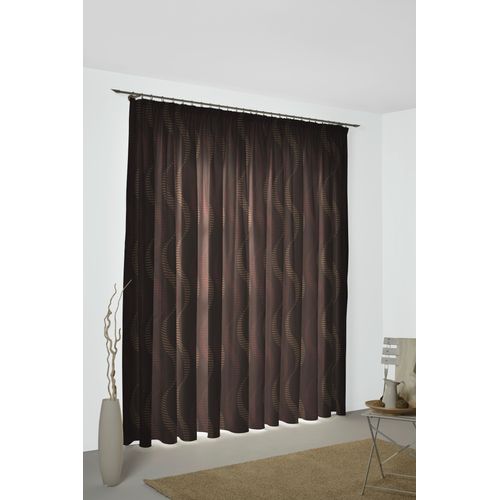 4004567150136 - Vorhang WIRTH Lupara Gardinen Gr 255 cm Kräuselband 132 cm braun Kräuselband