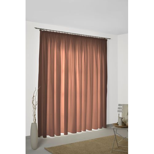 4004567153281 - Vorhang WIRTH SUNBONE Gardinen Gr 255 cm Kräuselband 132 cm braun Kräuselband