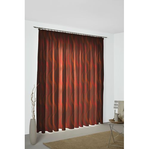 4004567150471 - Vorhang WIRTH Lupara Gr 2 rot B132cm H180cm Jacquard Obermaterial 75% Polyester 25% Baumwolle Gardinen