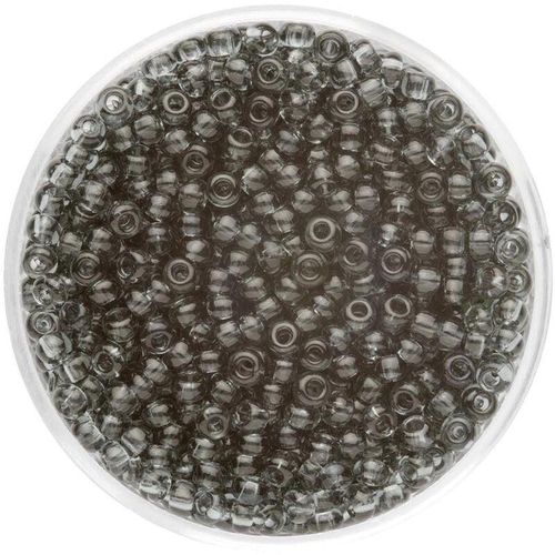 7610877278926 - Glorex Rocailles 26 mm 17 g transparent grau Schmuckbasteln