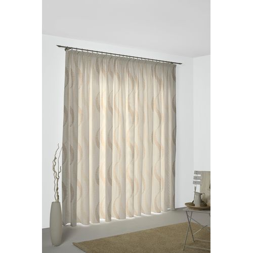 4004567299552 - Vorhang WIRTH Lupara Gardinen Gr 145 cm Multifunktionsband 132 cm beige Esszimmergardinen