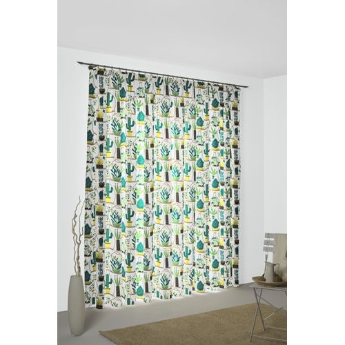 4004567323080 - Vorhang WIRTH Oakham Gr 2 beige (natur grün) Gardinen 175cm Multifunktionsband 132cm Polyester B132cm H175cm