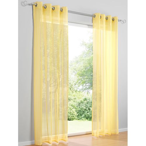 6930325685320 - Gardine HEINE HOME Gardinen Gr 225 cm Ösen 140 cm gelb Halbtransparente Gardinen 6930325685320 - Gardine HEINE HOME Gardinen Gr 225 cm Ösen 140 cm gelb Halbtransparente Gardinen