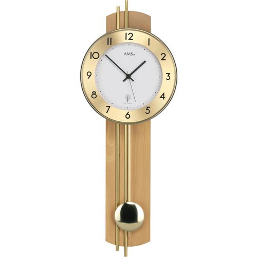 4037445141728 - Funk-Pendelwanduhr AMS F5266 18 braun (buchefarben) Wanduhren B H L 22cm x 8cm x 62cm Quarzuhr Holzgehäuse BucheEsszimmerWohnzimmer 4037445141728 - Funk-Pendelwanduhr AMS F5266 18 braun (buchefarben) Wanduhren B H L 22cm x 8cm x 62cm Quarzuhr Holzgehäuse BucheEsszimmerWohnzimmer