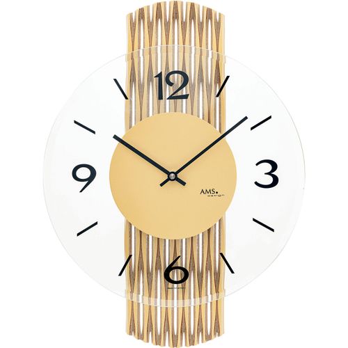 4037445161115 - Wanduhr AMS gold (goldfarben) Wanduhren B H L 27cm x 6cm x 38cm Made in GermanyHolzWohnzimmerEsszimmerKücheArbeitszimmerFlur 4037445161115 - Wanduhr AMS gold (goldfarben) Wanduhren B H L 27cm x 6cm x 38cm Made in GermanyHolzWohnzimmerEsszimmerKücheArbeitszimmerFlur