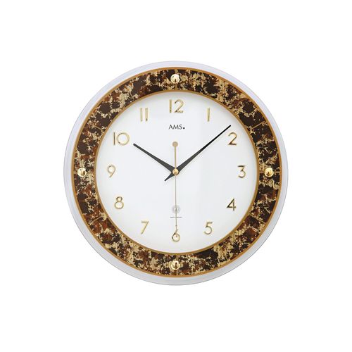 4037445151581 - Funkwanduhr AMS F5853 grau (messingfarben) Wanduhren Ø 31cm QuarzuhrWohnzimmerEsszimmerKücheArbeitszimmerBüro Flur 4037445151581 - Funkwanduhr AMS F5853 grau (messingfarben) Wanduhren Ø 31cm QuarzuhrWohnzimmerEsszimmerKücheArbeitszimmerBüro Flur