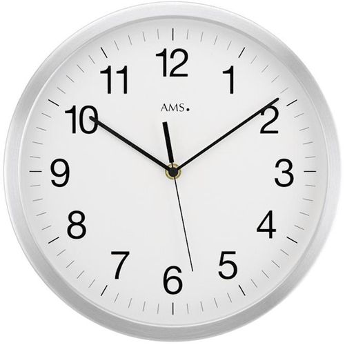 4037445154957 - Funkwanduhr AMS F5541 silber (silberfarben) Wanduhren H 5cm QuarzMetallGlasWohnzimmerEsszimmerKücheArbeitszimmerBüroFlur 4037445154957 - Funkwanduhr AMS F5541 silber (silberfarben) Wanduhren H 5cm QuarzMetallGlasWohnzimmerEsszimmerKücheArbeitszimmerBüroFlur