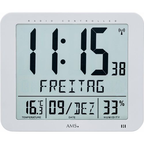 4037445153967 - Funkwanduhr AMS F5884 silber (silberfarben) Wanduhren B H L 3cm x 21cm x 25cm Geschenkartikel QuarzuhrDatumWohnzimmerEsszimmerKücheArbeitszimmerBüroFlur 4037445153967 - Funkwanduhr AMS F5884 silber (silberfarben) Wanduhren B H L 3cm x 21cm x 25cm Geschenkartikel QuarzuhrDatumWohnzimmerEsszimmerKücheArbeitszimmerBüroFlur