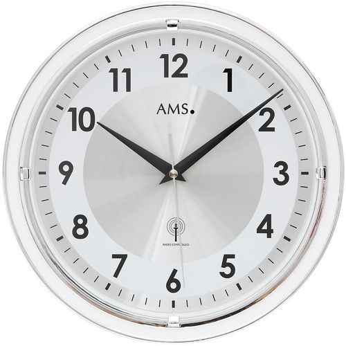 4037445150577 - Funkwanduhr AMS F5945 weiß Wanduhren Ø 30cm QuarzuhrWohnzimmerEsszimmerKücheArbeitszimmerBüro Flur 4037445150577 - Funkwanduhr AMS F5945 weiß Wanduhren Ø 30cm QuarzuhrWohnzimmerEsszimmerKücheArbeitszimmerBüro Flur