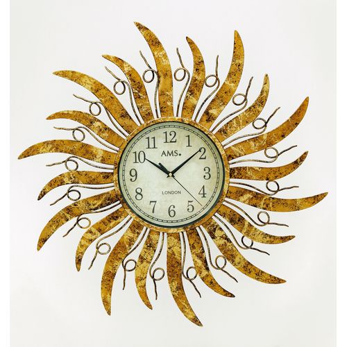 4037445158221 - Wanduhr AMS W9639 Wanduhren Gr H 5cm goldfarben (altgoldfarben altkupferfarben) Quarzuhr Sonne Wohnzimmer Esszimmer Küche Schlafzimmer 4037445158221 - Wanduhr AMS W9639 Wanduhren Gr H 5cm goldfarben (altgoldfarben altkupferfarben) Quarzuhr Sonne Wohnzimmer Esszimmer Küche Schlafzimmer