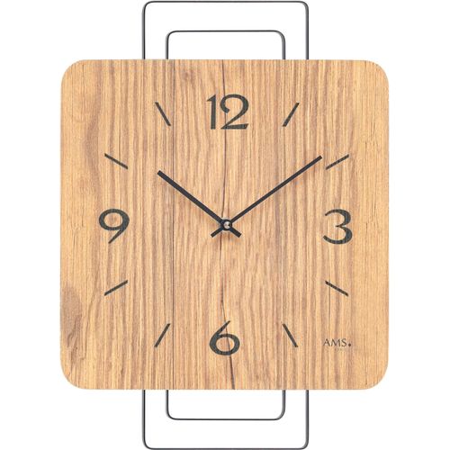 4037445161160 - Wanduhr AMS schwarz Wanduhren B H L 30cm x 5cm x 42cm Made in GermanyWohnzimmerEsszimmerKücheArbeitszimmerBüroFlur 4037445161160 - Wanduhr AMS schwarz Wanduhren B H L 30cm x 5cm x 42cm Made in GermanyWohnzimmerEsszimmerKücheArbeitszimmerBüroFlur