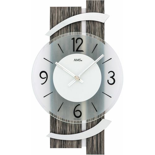 4037445154216 - Wanduhr AMS W9547 braun (braun silberfarben) Wanduhren B H L 6cm x 40cm x 23cm QuarzuhrHolzWohnzimmerEsszimmerKücheArbeitszimmerBüroFlur 4037445154216 - Wanduhr AMS W9547 braun (braun silberfarben) Wanduhren B H L 6cm x 40cm x 23cm QuarzuhrHolzWohnzimmerEsszimmerKücheArbeitszimmerBüroFlur