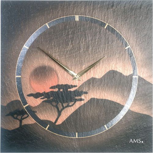 4037445153783 - Wanduhr AMS W9515 schwarz (schwarz bronzefarben) Wanduhren B L 30cm x 30cm Made in GermanySchieferWohnzimmerEsszimmerKücheArbeitszimmer 4037445153783 - Wanduhr AMS W9515 schwarz (schwarz bronzefarben) Wanduhren B L 30cm x 30cm Made in GermanySchieferWohnzimmerEsszimmerKücheArbeitszimmer