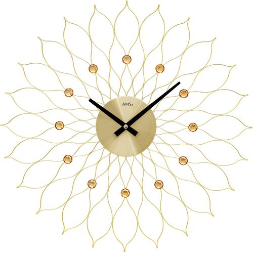 4037445157262 - Wanduhr AMS W9609 gold (goldfarben) Wanduhren Ø 50cm QuarzuhrWohnzimmerEsszimmerKücheArbeitszimmerBüroFlur 4037445157262 - Wanduhr AMS W9609 gold (goldfarben) Wanduhren Ø 50cm QuarzuhrWohnzimmerEsszimmerKücheArbeitszimmerBüroFlur