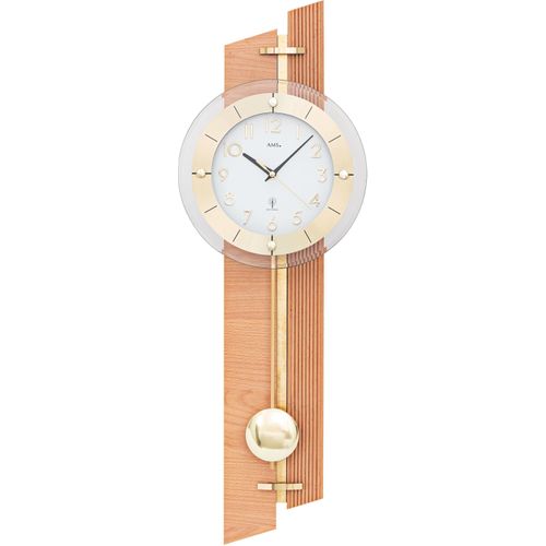 4037445156548 - Funk-Pendelwanduhr AMS F5307 gold (buchefarben messingfarben) Wanduhren B H L 24cm x 7cm x 71cm Quarzuhr Holzgehäuse BucheEsszimmerWohnzimmerMade in Germany 4037445156548 - Funk-Pendelwanduhr AMS F5307 gold (buchefarben messingfarben) Wanduhren B H L 24cm x 7cm x 71cm Quarzuhr Holzgehäuse BucheEsszimmerWohnzimmerMade in Germany