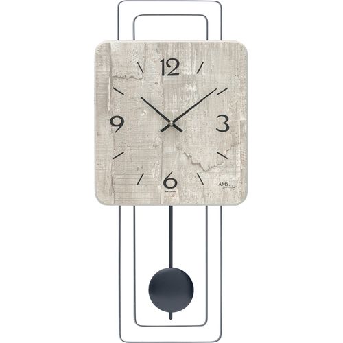 4037445160965 - Pendelwanduhr AMS schwarz (schwarz grau) Wanduhren B H L 23cm x 5cm x 50cm Quarzuhr MessinggehäuseEsszimmerWohnzimmerMade in Germany 4037445160965 - Pendelwanduhr AMS schwarz (schwarz grau) Wanduhren B H L 23cm x 5cm x 50cm Quarzuhr MessinggehäuseEsszimmerWohnzimmerMade in Germany
