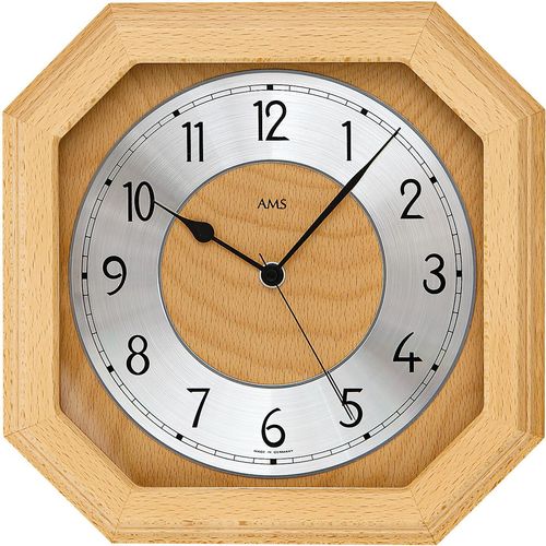 4037445152502 - Funkwanduhr AMS F5864 18 braun (buchefarben) Wanduhren B H L 26cm x 5cm x 26cm QuarzHolzGlasBucheWohnzimmerEsszimmerKücheArbeitszimmerFlur 4037445152502 - Funkwanduhr AMS F5864 18 braun (buchefarben) Wanduhren B H L 26cm x 5cm x 26cm QuarzHolzGlasBucheWohnzimmerEsszimmerKücheArbeitszimmerFlur