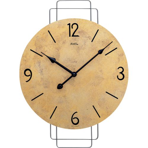 4037445161054 - Wanduhr AMS bunt (schwarz altgoldfarben) Wanduhren B H L 35cm x 5cm x 48cm Made in GermanyWohnzimmerEsszimmerKücheArbeitszimmerBüroFlur 4037445161054 - Wanduhr AMS bunt (schwarz altgoldfarben) Wanduhren B H L 35cm x 5cm x 48cm Made in GermanyWohnzimmerEsszimmerKücheArbeitszimmerBüroFlur