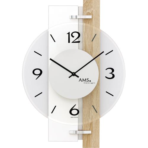 4037445154315 - Wanduhr AMS W9557 braun (braun silberfarben) Wanduhren B H L 6cm x 40cm x 28cm QuarzuhrHolzWohnzimmerEsszimmerKücheArbeitszimmerBüroFlur 4037445154315 - Wanduhr AMS W9557 braun (braun silberfarben) Wanduhren B H L 6cm x 40cm x 28cm QuarzuhrHolzWohnzimmerEsszimmerKücheArbeitszimmerBüroFlur
